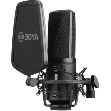 Microfon Boya BY-M1000 Studio Condensator cu shock mount si pop filter