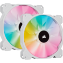 SP140 RGB ELITE White 140mm RGB LED Fan with AirGuide Dual Pack