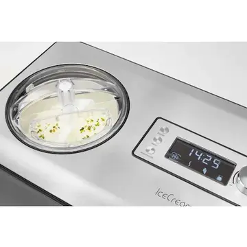 Aparat de inghetata cu compresor Caso 3298, 180W, Capacitate 2 litri, 4 programe, Timer, Control Digital, Inox