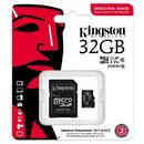Kingston microSDHC   Industrial 32GB, Class 10, UHS-I U3, V30, A1 + Adaptor SD