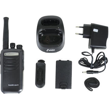 Statie radio Statie radio PMR portabila Stabo Freetalk Com II, 16 canale, CTCSS, DCS, Squelch, 1 buc 20260