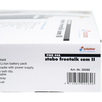 Statie radio Statie radio PMR portabila Stabo Freetalk Com II, 16 canale, CTCSS, DCS, Squelch, 1 buc 20260