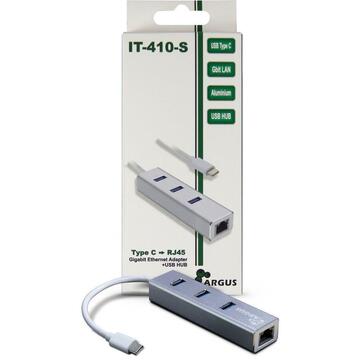 Placa de retea Inter-Tech Adaptor Argus IT-410 Gigabit  HUB USB 3.0