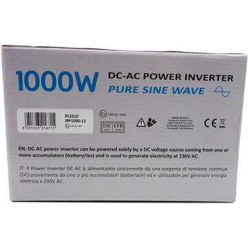 Invertor de tensiune AlcaPower by President 1000W 12V-230V, sinusoida pura, port USB