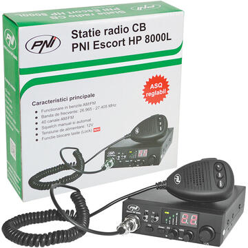 Statie radio Kit Statie radio CB PNI Escort HP 8000L ASQ + Antena CB PNI S75 cu cablu si montura fixa