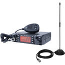 PNI Pachet Statie radio CB PNI ESCORT HP 9001 PRO ASQ reglabil, AM-FM, 12V/24V, 4W + Antena CB PNI Extra 40 cu magnet, 30W, 26-30MHz, SWR 1.0, fibra de sticla