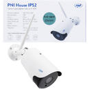 Camera supraveghere video PNI House IP52 2MP 1080P wireless cu IP, stand-alone, de exterior si interior si slot microSD, mod noapte
