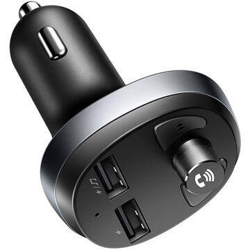 Modulator FM Mcdodo Modulator FM Bluetooth Dual USB Black (display, 3.1A, bluetooth 4.2)