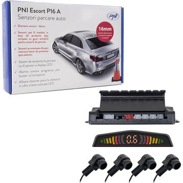Senzori parcare auto PNI Escort P16 A cu 4 receptori 16mm tip OEM