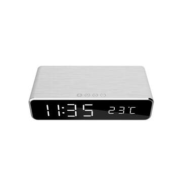 Ceasuri decorative Gembird DAC-WPC-01-S alarm clock Digital alarm clock Silver