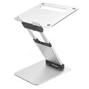 Generic Stand Aluminiu reglabil pentru Laptop 11 - 17 inch Silver