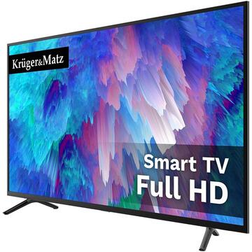 Televizor Kruger Matz 40" Smart Full HD DVB-T2/S2 H 265 HEVC Negru