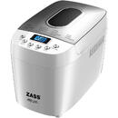 ZASS Masina de facut paine Zass ZBM 04, 15 programe coacere si framantare, 850 W, Alb, Tip panou mecanic