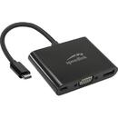 SL-180027-BK interface hub USB 3.2 Gen 1 (3.1 Gen 1) Type-C 5000 Mbit/s Black
