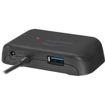 SpeedLink SL-140202-BK interface hub USB 3.2 Gen 1 (3.1 Gen 1) Type-C 5000 Mbit/s Black