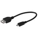 Vivanco 45298 USB cable 0.15 m USB 2.0 Micro-USB B USB A Black