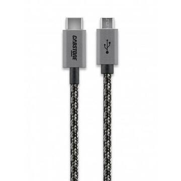 Cabstone 44992 USB cable 1 m USB 2.0 USB C Micro-USB B Black, Grey