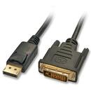 Lindy 3m DisplayPort/DVI Cable DVI-D Black