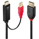 LINDY Lindy 41425 video cable adapter 1 m DisplayPort HDMI-A/USB-A Black