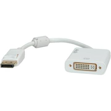 ROLINE 12.03.3136 video cable adapter 0.15 m DisplayPort DVI-D White