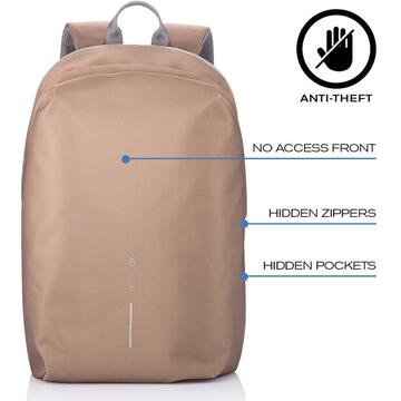 XD DESIGN ANTI-THEFT BACKPACK BOBBY SOFT BROWN P/N: P705.796