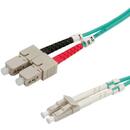 Value Value Fibre Optic Jumper Cable, 50/125µm, LC/SC, OM3, turquoise 10 m