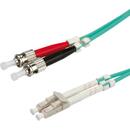 ROLINE ROLINE Fibre Optic Jumper Cable, 50/125µm, LC/ST, OM3, turquoise 0,5m