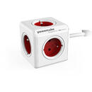 ALLOCACOC Allocacoc PowerCube power extension 1.5 m 5 AC outlet(s) Indoor Red, White