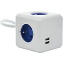 Allocacoc 2402BL/FREUPC power extension 1.5 m 4 AC outlet(s) Indoor Blue,White