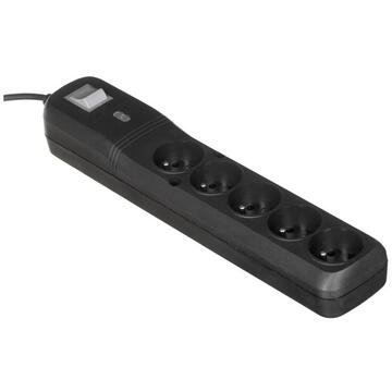Prelungitor LESTAR LV530W 2,5M surge protector 5 AC outlet(s) Black, Grey 2.5 m