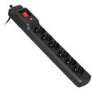 Activejet Activejet COMBO 6GN 3M black power strip with cord