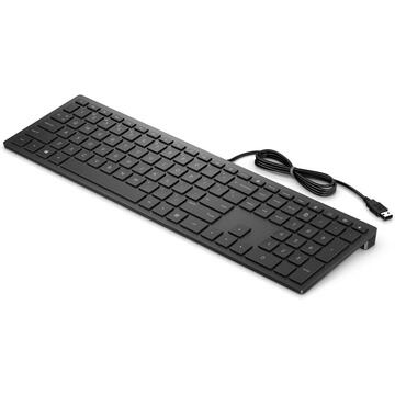 Tastatura HP Pavilion Wired Keyboard 300, Tastatura, USB, Cu fir, Negru
