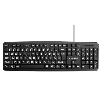 Tastatura Gembird KB-US-103 Standard, USB, Cu fir, Negru, 104