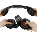 REAL-EL REAL-EL GDX-7700 SURROUND 7.1 gaming headphones with microphone, black-orange