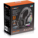 REAL-EL GDX-7780 SURROUND 7.1 gaming headphones with microphone and RGB backlight, black