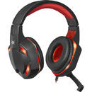 defender Headphones with microphone DEFENDER WARHEAD G-370 black & red