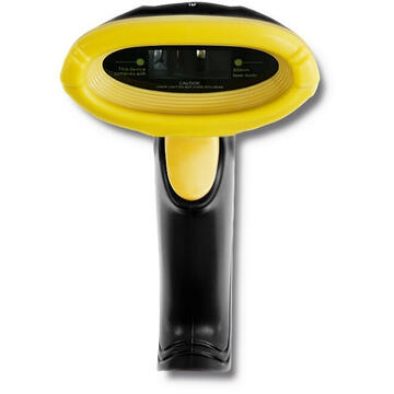 Qoltec 50860 Wired Laser Barcode Scanner 1D | USB