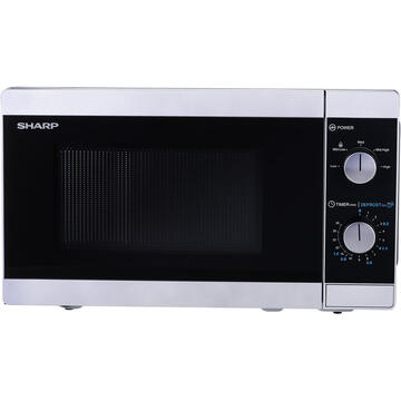 Cuptor cu microunde Sharp YC-MS01ES, 20 l, 800 W, Mecanic, Argintiu