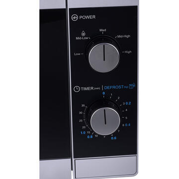 Cuptor cu microunde Sharp YC-MS01ES, 20 l, 800 W, Mecanic, Argintiu