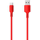 SOMOSTEL USB TYPE-C 3A CABLE RED SOMOSTEL 3100mAh QUICK CHARGER 1.2M POWERLINE USB-C SMS-BP06 MACARON - 10000+ BENDING STRENGTH