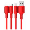 SOMOSTEL USB CABLE MICRO 3A RED SOMOSTEL 3100mAh QUICK CHARGER 1.2M POWERLINE SMS-BP06 MACARON - 10000+ BENDING STRENGTH