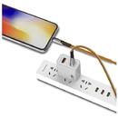 CABLE TYP-C 2.4A GOLD FLAT 2400mAh QUICK CHARGER QC 3.0 1M POWERLINE SMS-BW02- METAL PLUGS