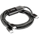 Club 3D CLUB 3D CAC-1527 USB Type-C, Y charging cable to 2x USB Type-C max. 100W, 1.83m