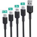 Aukey CB-CMD29 USB 2 m USB 3.2 Gen 1 (3.1 Gen 1) USB A USB C Black 4 pcs.
