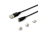 SAVIO Savio CL-152 USB cable 1 m USB 2.0 USB C Micro USB A/Lightning Black