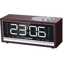 Blaupunkt BLAUPUNKT CR60BT Bluetooth Radio Alarm Clock, brown wood
