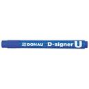 DONAU Permanent marker, varf rotund 2-4mm, corp plastic, DONAU D-Signer U - albastru