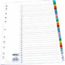 Optima Index carton alb Mylar numeric 1-31, margine PP color, A4, 190g/mp, Optima