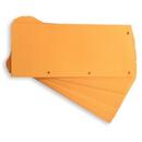 OXFORD Separatoare carton pentru biblioraft, 190g/mp, 105 x 240 mm, 60/set, OXFORD Duo - orange
