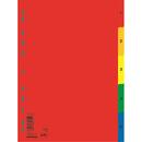 DONAU Index plastic color, numeric 1- 5, extra wide, A4+, 120 microni, DONAU
